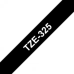 P-Touch TZE-325 white on black 9mm