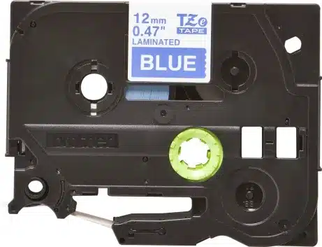 P-Touch TZE-535 white on hard blue 12mm – afbeelding 2