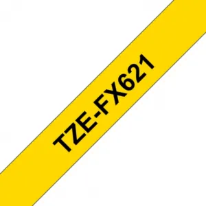 P-Touch TZE-FX621 black on yellow 9mm