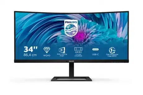 Philips 346E2CUAE 34 inch UWQHD 100 Hz curved monitor