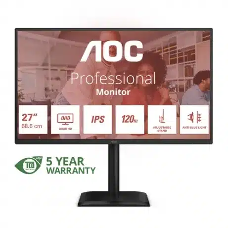 AOC Q27E4U 27 inch QHD 120 Hz monitor – afbeelding 2