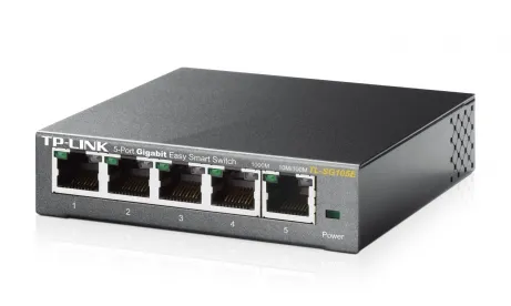 TL-SG105E 5-Port Gigabit Desktop Easy Smart Switch 5 10/100/1000Mbps RJ45 portsMTU/Port/Tag-based VLAN QoS IGMP Snooping – afbeelding 3