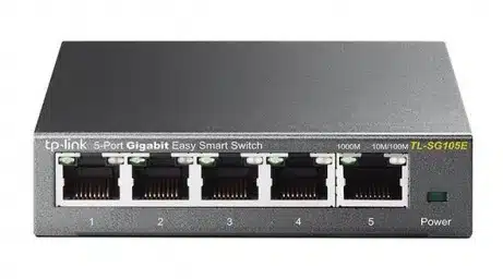 TL-SG105E 5-Port Gigabit Desktop Easy Smart Switch 5 10/100/1000Mbps RJ45 portsMTU/Port/Tag-based VLAN QoS IGMP Snooping