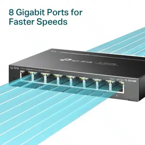 TL-SG108E 8-Port Gigabit Easy Smart Switch 8 10/100/1000Mbps RJ45 ports MTU/Port/Tag-based VLAN QoS IGMP Snooping – afbeelding 4