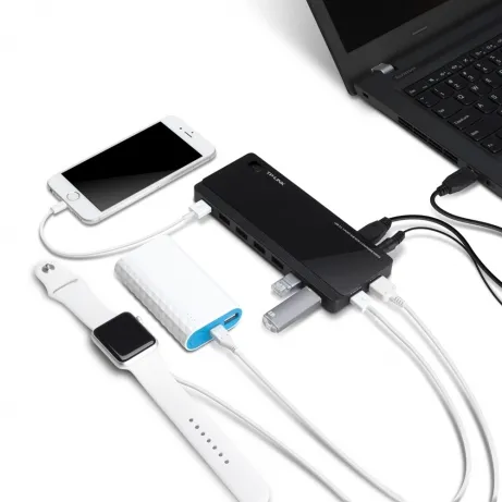 TP-Link USB 3.0 7-Port Hub with 2 charging ports – afbeelding 3