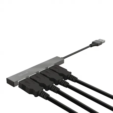 Trust Halyx Aluminium 4-Port Mini USB Hub – afbeelding 3