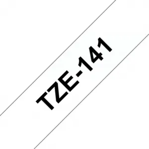 Brother TZE-141 labelprinter-tape Zwart op zilver