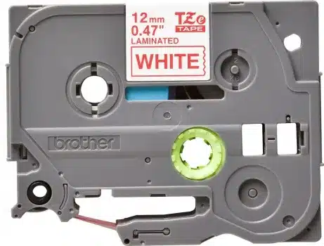 Brother TZE-232 labelprinter-tape Rood op wit – afbeelding 2