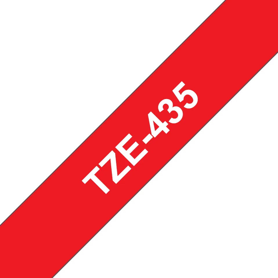 TZe435 - Gel. tape - wit op rood - Rol (1.2 cm x 8 m) 1 rol(len) - voor P-TouchPT-1000. 1005. 1010. 1080. 1280. 2030. 24 – afbeelding 3