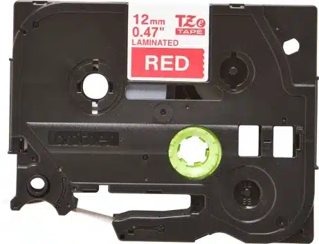 TZe435 - Gel. tape - wit op rood - Rol (1.2 cm x 8 m) 1 rol(len) - voor P-TouchPT-1000. 1005. 1010. 1080. 1280. 2030. 24 – afbeelding 2