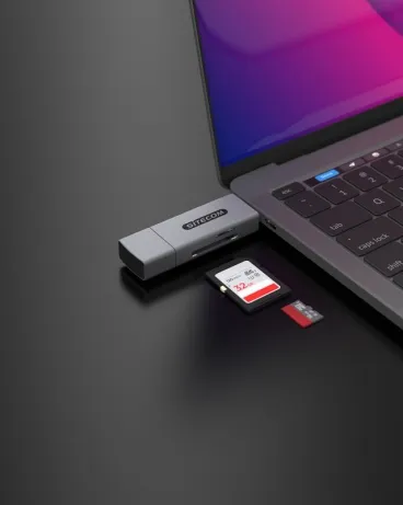 USB-A + USB-C Stick Card Reader High Speed – afbeelding 3