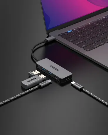 USB-C to 2x USB-A + 2x USB-C Hub – afbeelding 4