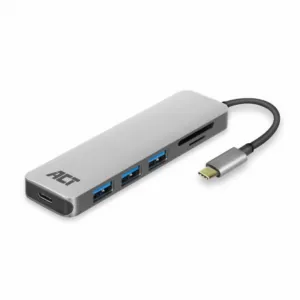 USB-C to USB-A Hub 3 ports with card-reader and PD Pass-through