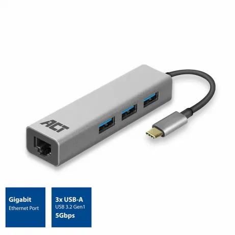 USB-C to USB-A Hub 3 ports with Gigabit Ethernet – afbeelding 3