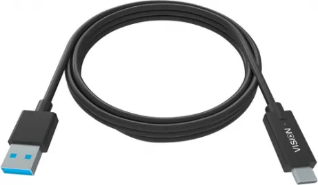 VISION 1m Black USB-C to USB-3.0A Cable