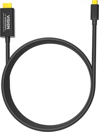 VISION 2m Black USB-C to HDMI 8K Cable – afbeelding 2