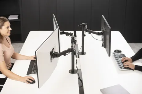 VISION Monitor Desk Post Dual Black – afbeelding 4