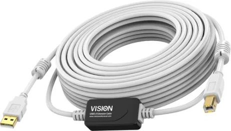 VISION Techconnect 10m White USB+cable TC 10MUSB+/2