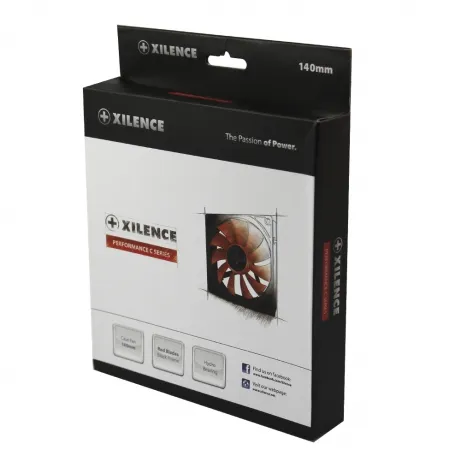 Xilence Fan Performance C 140mm RED with Black Frame XF050 – afbeelding 3